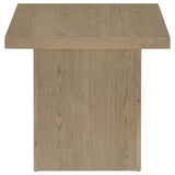 Devar Square Engineered Wood Side End Table in Latte
