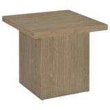 Devar 2-Piece Square Cocktail Coffee End Table Set Latte
