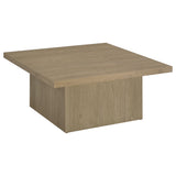 Devar 2-Piece Square Cocktail Coffee End Table Set Latte