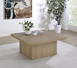 Devar Square Engineered Wood Cocktail Table, Latte