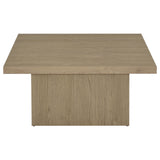 Devar Square Engineered Wood Cocktail Table, Latte