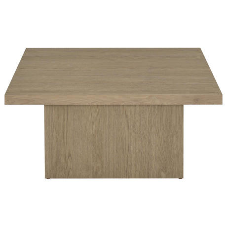 Devar Square Engineered Wood Cocktail Table, Latte
