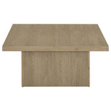 Devar Square Engineered Wood Cocktail Table, Latte