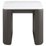 Charcoal & Marble End Table with MDF Base