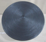 Black Rattan Round End Table