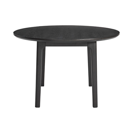 Garcia - 3 Piece Dining Set (Round Drop Leaf Table And 2 Chairs) - Black