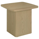 End Table in Greige Particle Board with Paper Laminate