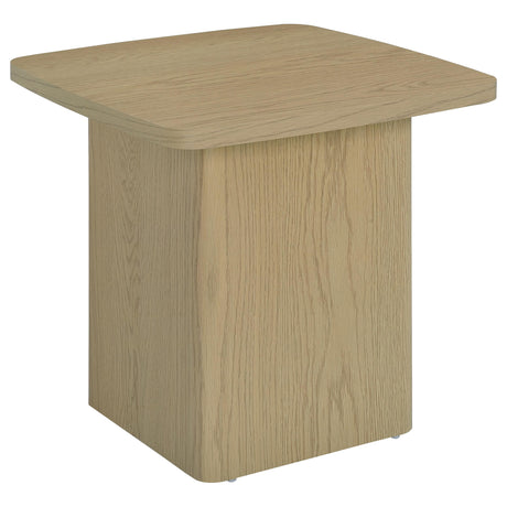 End Table in Greige Particle Board with Paper Laminate