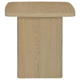 End Table in Greige Particle Board with Paper Laminate
