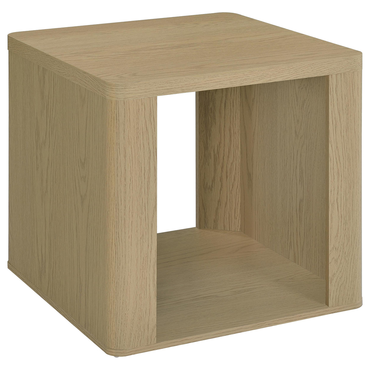 End Table in Greige Particle Board with Paper Laminate