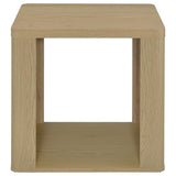 End Table in Greige Particle Board with Paper Laminate