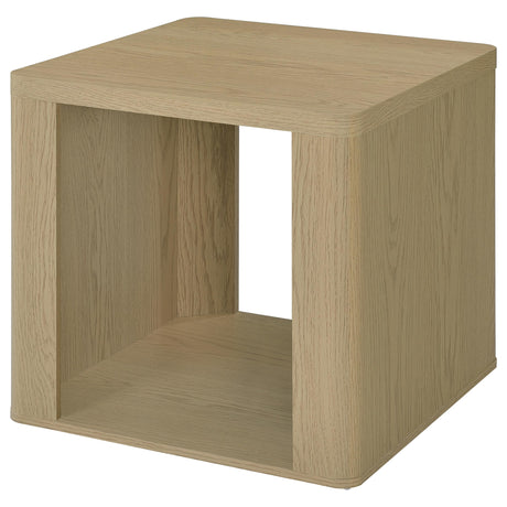 End Table in Greige Particle Board with Paper Laminate