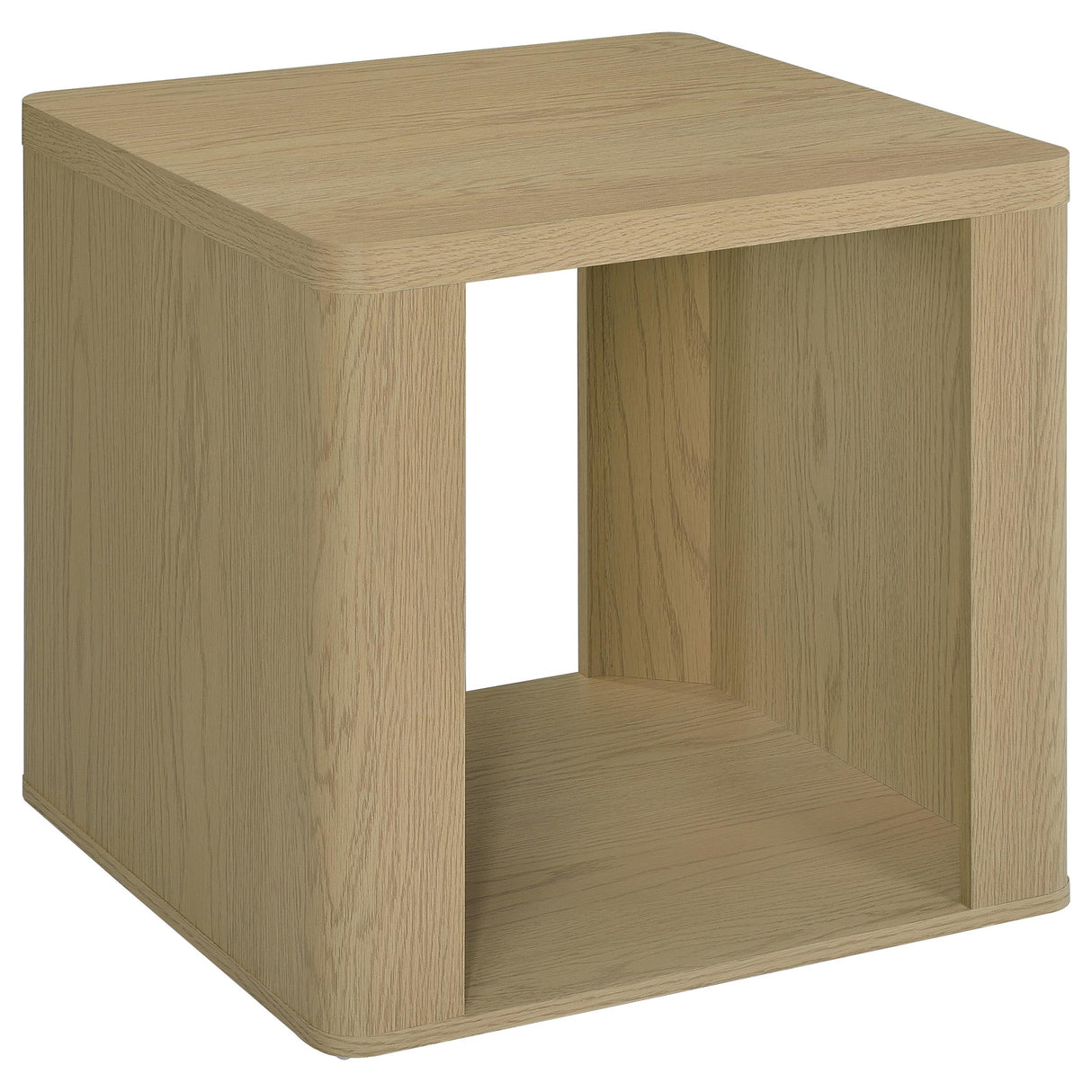 End Table in Greige Particle Board with Paper Laminate