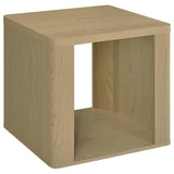 End Table in Greige Particle Board with Paper Laminate
