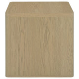 End Table in Greige Particle Board with Paper Laminate