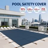 Swimming Pool Safety Cover For Underground Pools - Blue
