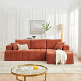 L - Shaped Sectional Sofa With Cup Holders & Side Pockets
