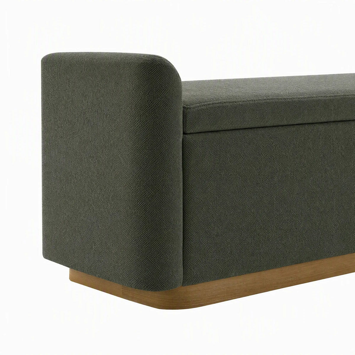 Upholstered Storage Bench With Safety Hinge