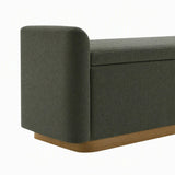 Upholstered Storage Bench With Safety Hinge