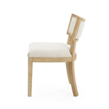 Farmhouse Style Fabric Upholstered Side Dining Chair Set