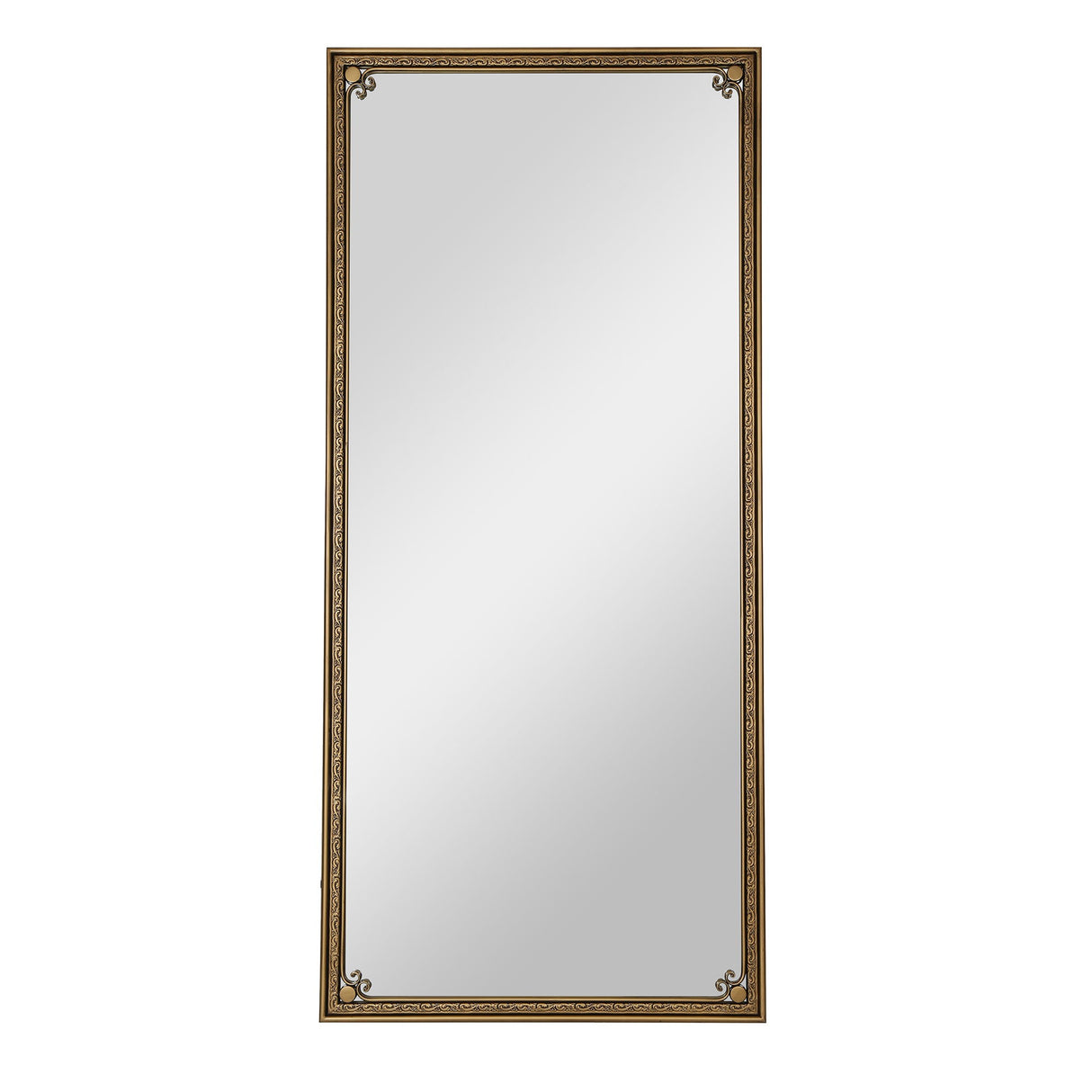 Full Length Mirror With Stand, Floor Standing Dressing - Antique Gold