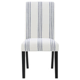 Draper - Upholstered Dining Chair (Set of 2) With Vertical Stripes - Beige