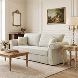 Sofa With Rolled Arms, 3 Seater Couch, Living Room Accent