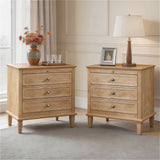 3 Drawer Nightstand With Charging Station, Bedside Table With USB & Type C Port And 2 AC Outlets