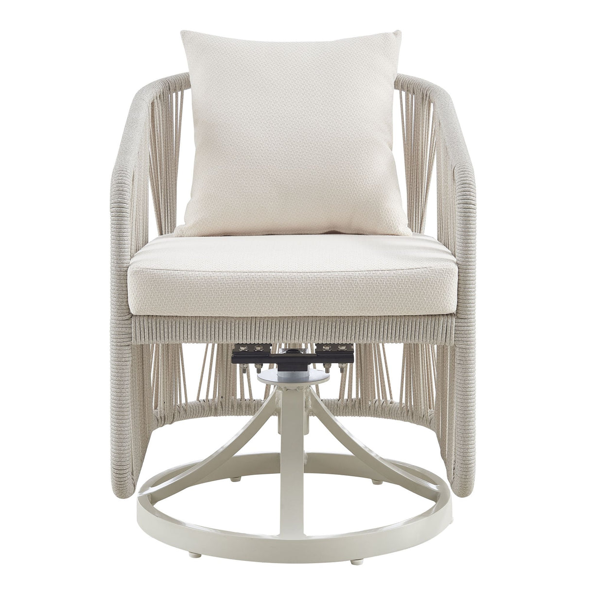 Breeze - Powder Coated Rectangle Metal Outdoor Dining Set With Cushions