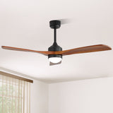 52" Ceiling Fan With Dimmable LED Light, 6 Speed DC Motor, 3 Blades