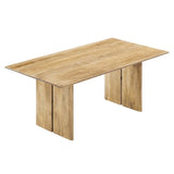 72 Inch Walnut Modern Farmhouse Solid Wood Dining Table - Dining Tables available at Alpine Outlets in Denver