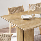 72 Inch Walnut Modern Farmhouse Solid Wood Dining Table - Dining Tables available at Alpine Outlets in Denver