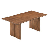 72 Inch Walnut Modern Farmhouse Solid Wood Dining Table - Dining Tables available at Alpine Outlets in Denver