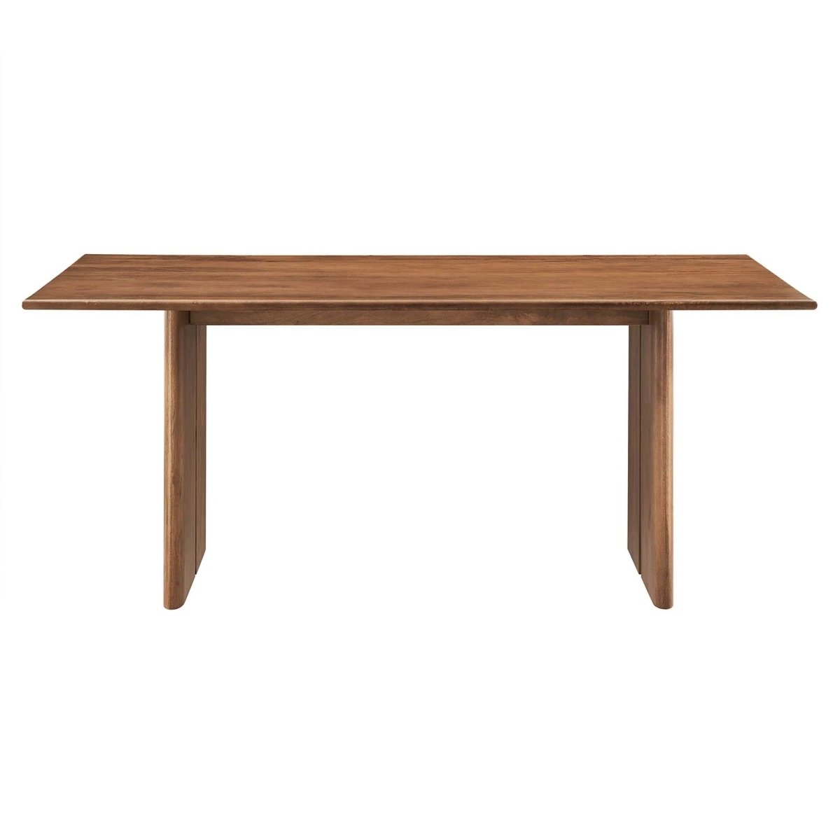 72 Inch Walnut Modern Farmhouse Solid Wood Dining Table - Dining Tables available at Alpine Outlets in Denver