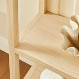 72" Large Arched Sculptural Pine Wood Bookshelf - Bookcases available at Alpine Outlets in Denver