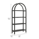 72" Large Arched Sculptural Pine Wood Bookshelf - Bookcases available at Alpine Outlets in Denver