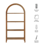 72" Large Arched Sculptural Pine Wood Bookshelf - Bookcases available at Alpine Outlets in Denver