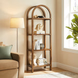 72" Tall Narrow Arched Sculptural Pine Wood Bookshelf - Bookcases available at Alpine Outlets in Denver