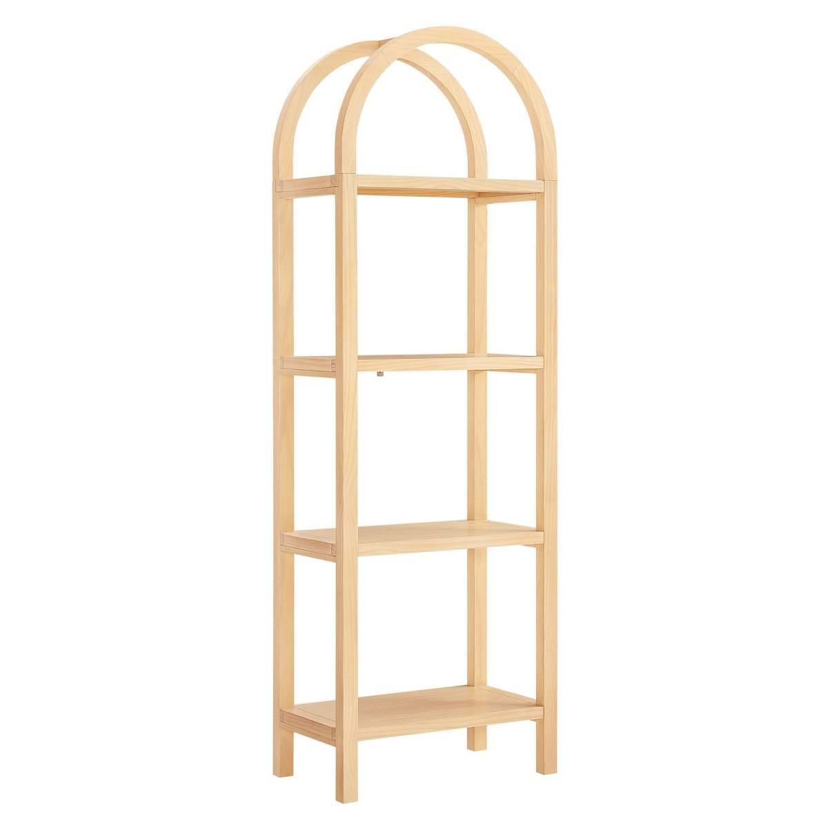 72" Tall Narrow Arched Sculptural Pine Wood Bookshelf - Bookcases available at Alpine Outlets in Denver