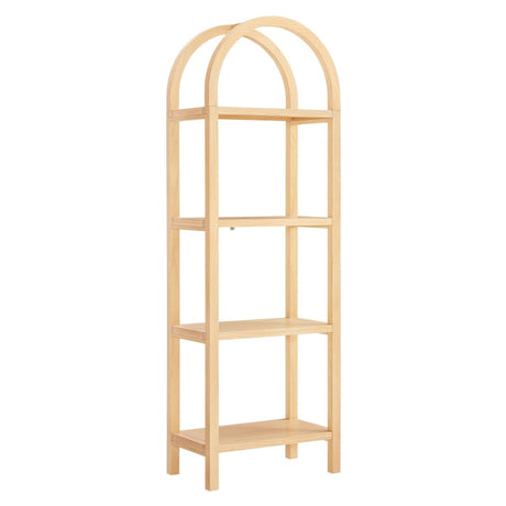 72" Tall Narrow Arched Sculptural Pine Wood Bookshelf - Bookcases available at Alpine Outlets in Denver