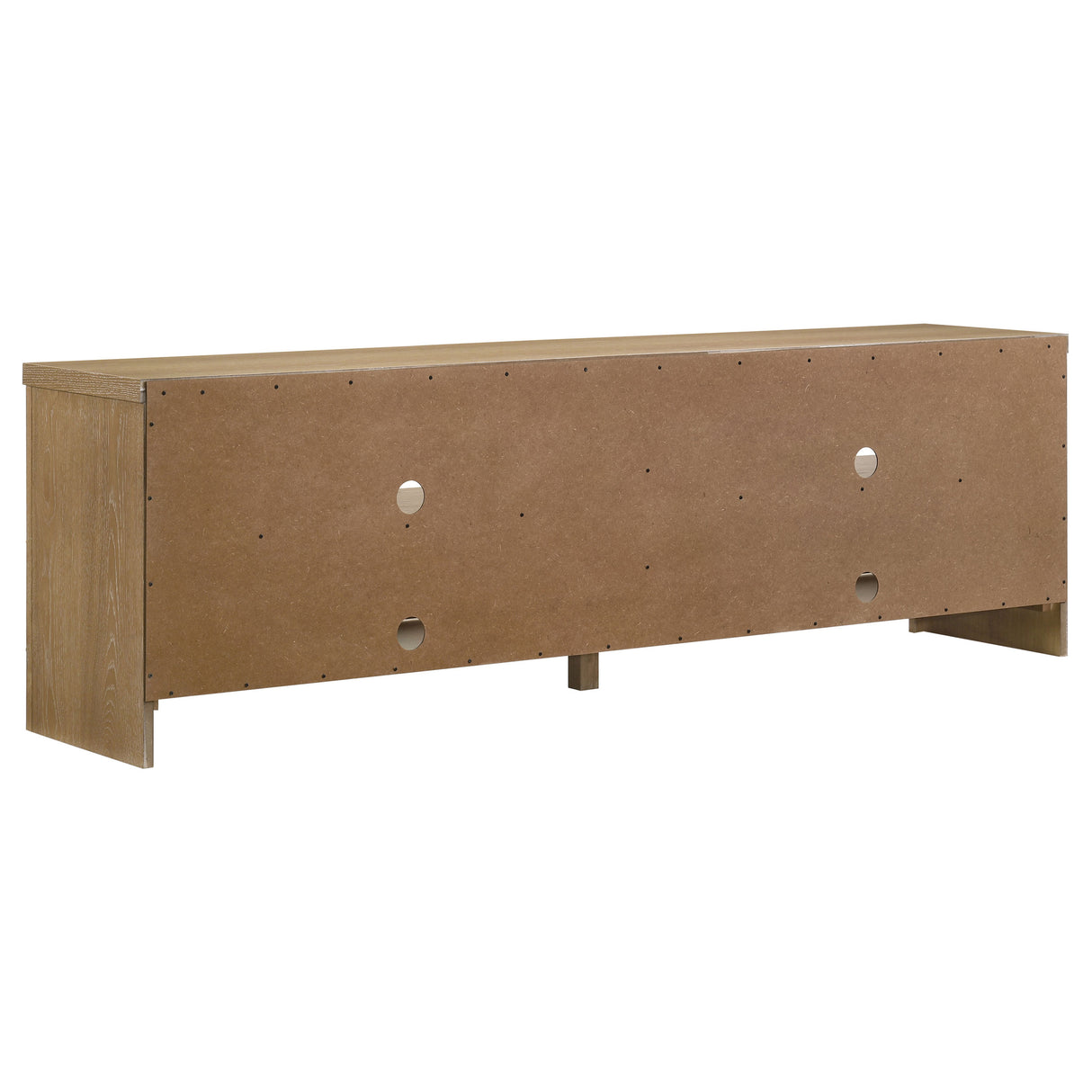 Brenham 79-Inch 4-Door TV Stand, Washed Oak