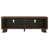 Trotter 71-Inch 4-Door Wood TV Stand, Brown