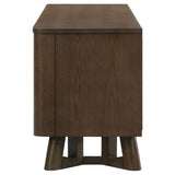 Trotter 71-Inch 4-Door Wood TV Stand, Brown