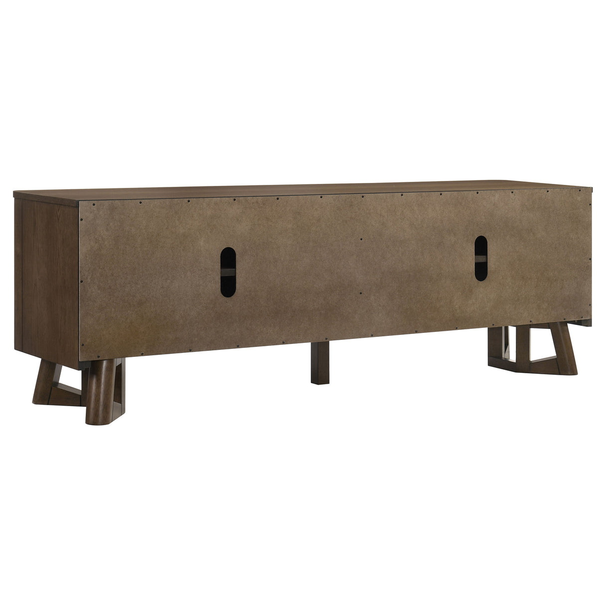 Trotter 71-Inch 4-Door Wood TV Stand, Brown
