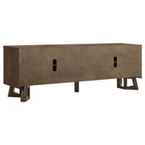 Trotter 71-Inch 4-Door Wood TV Stand, Brown