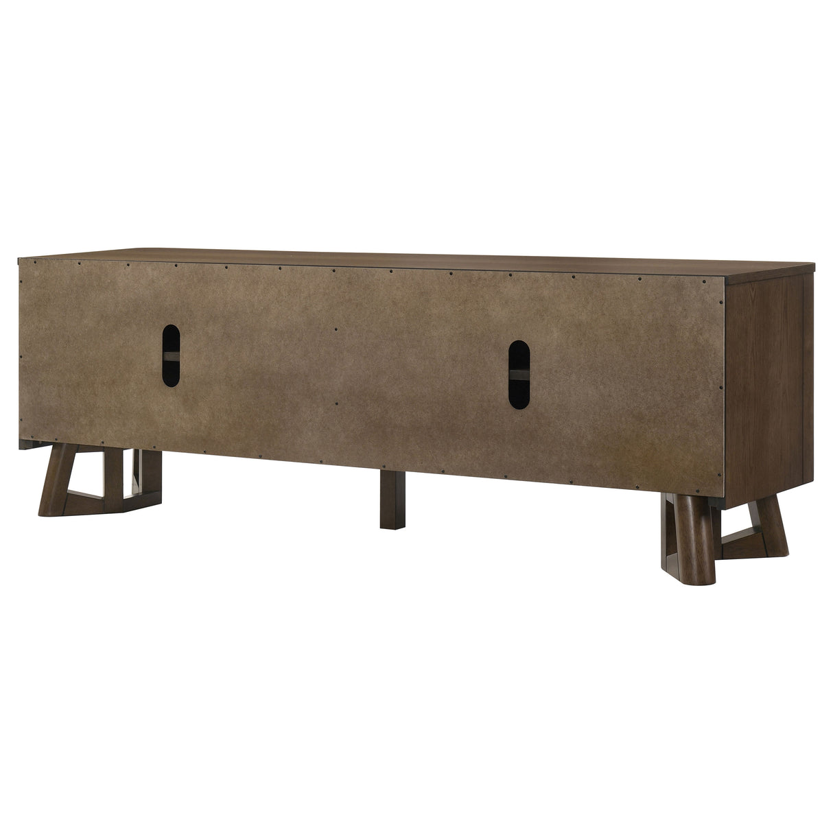Trotter 71-Inch 4-Door Wood TV Stand, Brown