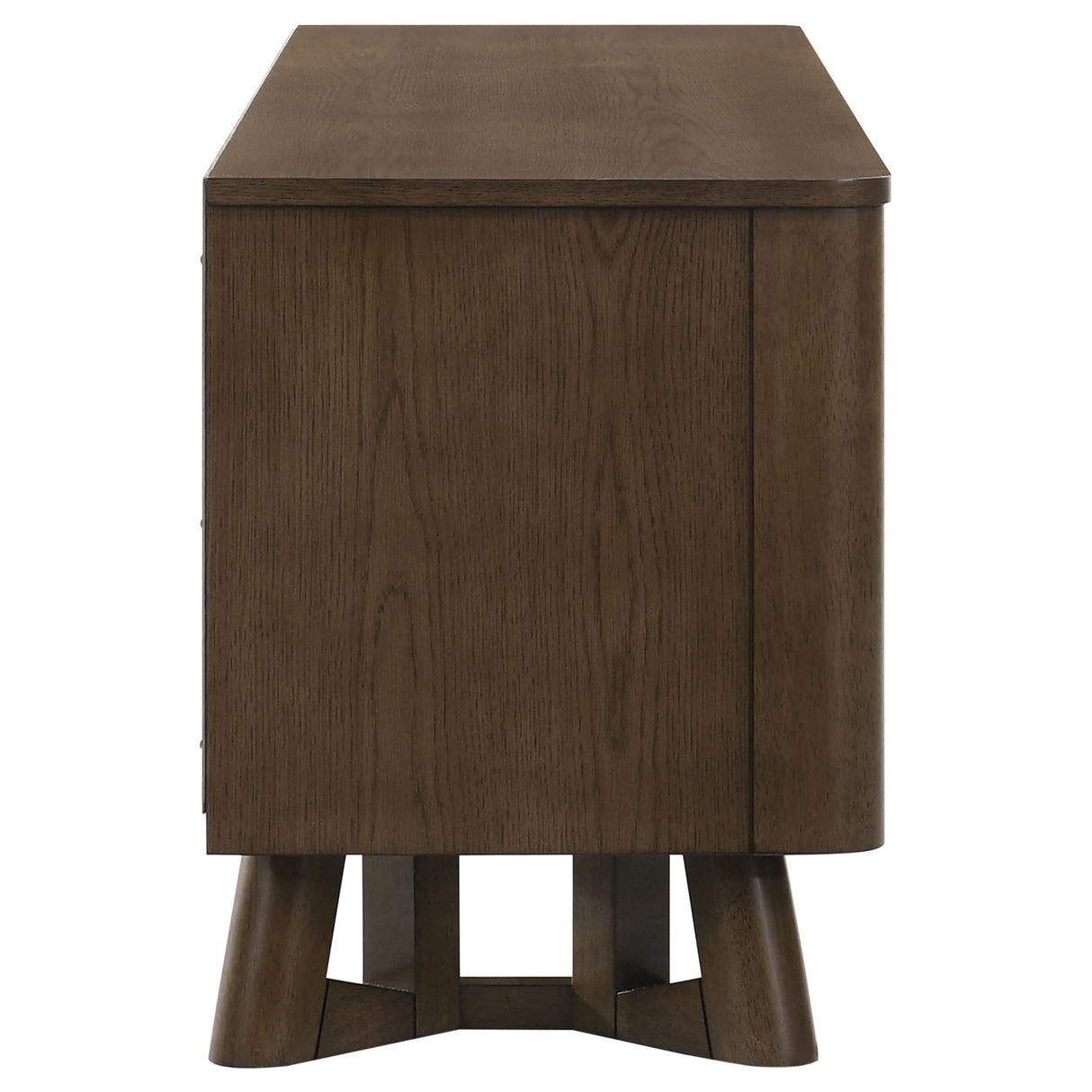 Trotter 71-Inch 4-Door Wood TV Stand, Brown