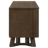 Trotter 71-Inch 4-Door Wood TV Stand, Brown