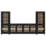 Denison 3-Piece Entertainment Center 79-Inch TV Stand Black