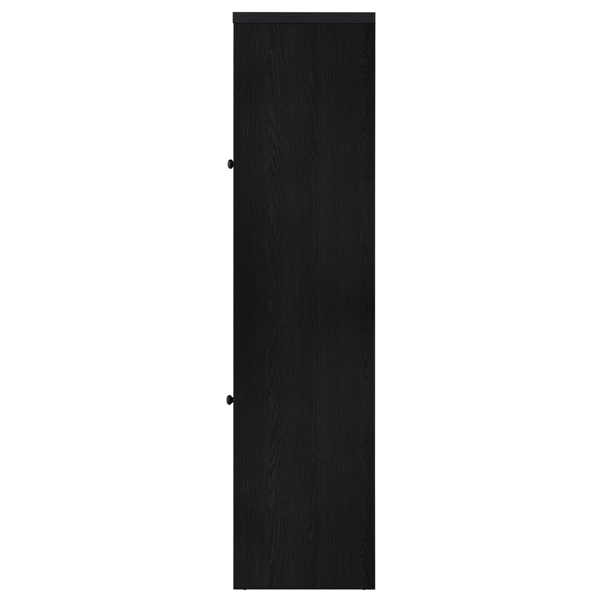 Denison 67-Inch Black Media Tower with Glass Doors